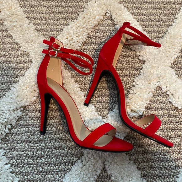 boohoo red heels
